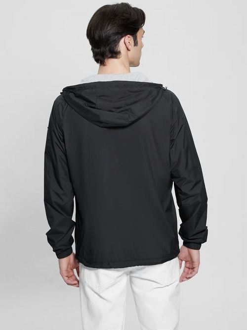 Guess Eco Hooded Windbreaker Zwart | GUESS-SN31525