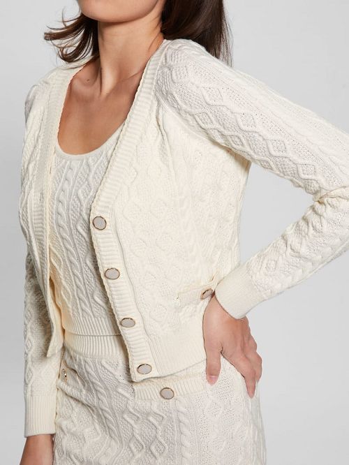 Guess Eco Isabelle Sweater Cardigan Wit | GUESS-SN27823