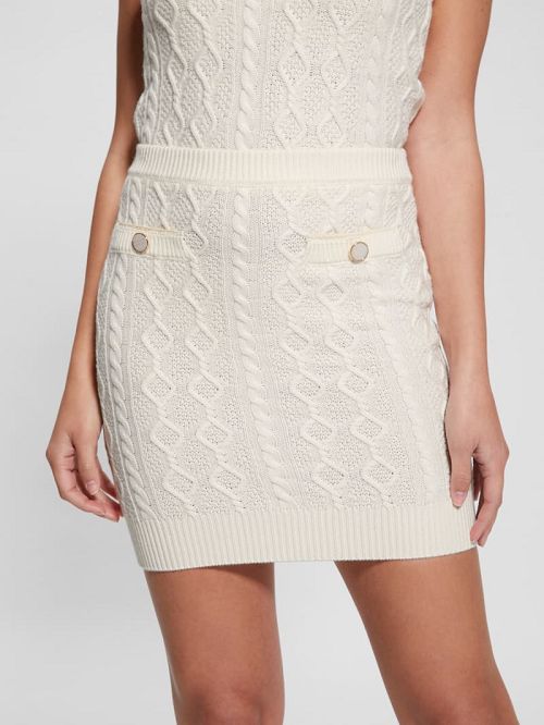 Guess Eco Isabelle Sweater Skirt Wit | GUESS-SN28164