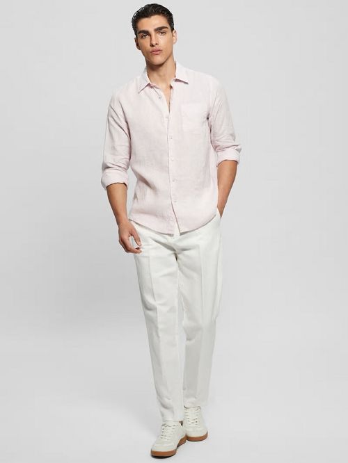 Guess Eco Island Linen Shirt Roze | GUESS-SN31224