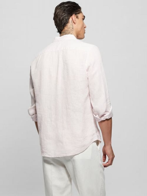 Guess Eco Island Linen Shirt Roze | GUESS-SN31224