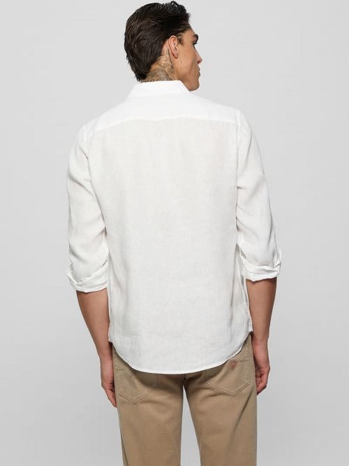 Guess Eco Island Linen Shirt Wit | GUESS-SN31187