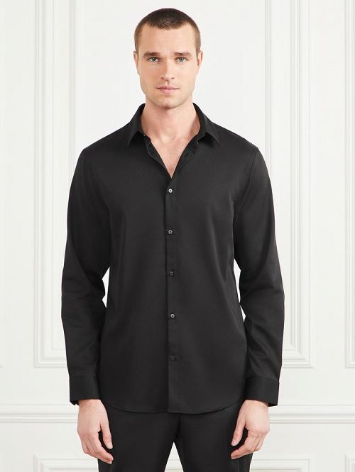 Guess Eco Jacob It Notched Shirt Zwart | GUESS-SN31139