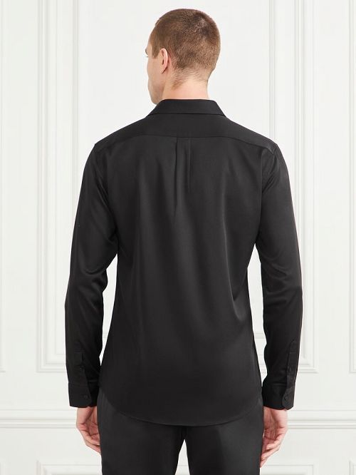 Guess Eco Jacob It Notched Shirt Zwart | GUESS-SN31139