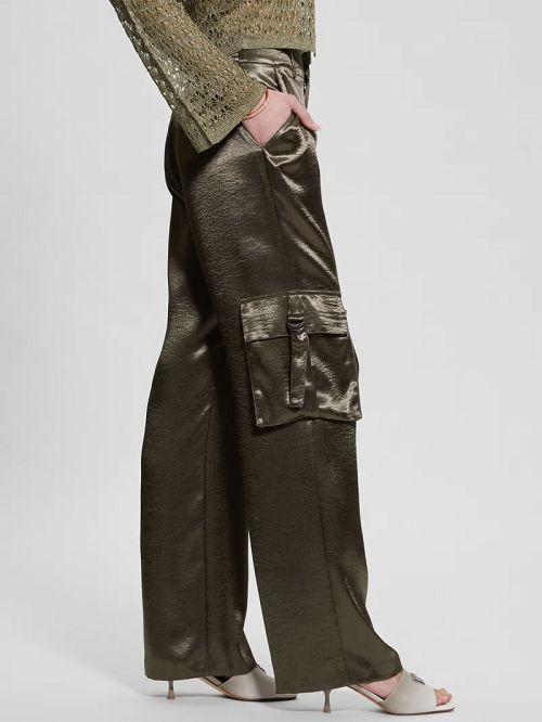 Guess Eco Jamie Satin Cargo Pants Bruin | GUESS-SN28195