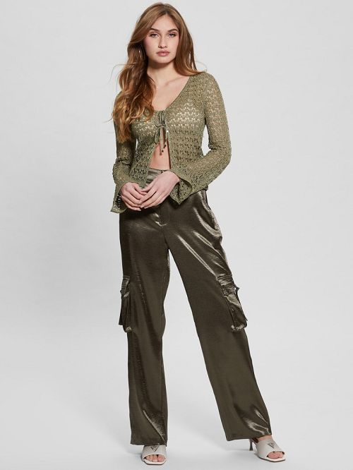Guess Eco Jamie Satin Cargo Pants Bruin | GUESS-SN28195