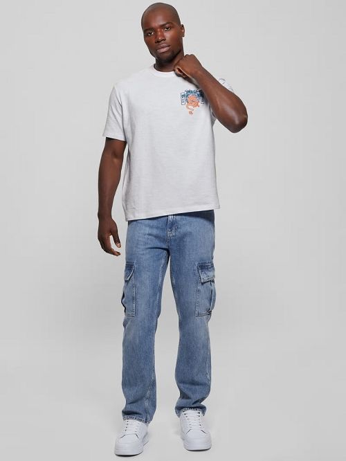 Guess Eco Japanese Dragon Crewneck Tee Wit | GUESS-SN30667