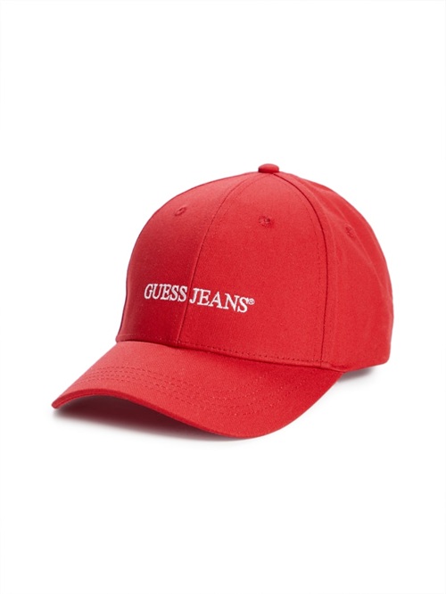 Guess Eco Jeans Logo Baseball Cap Rood | GUESS-SN31925