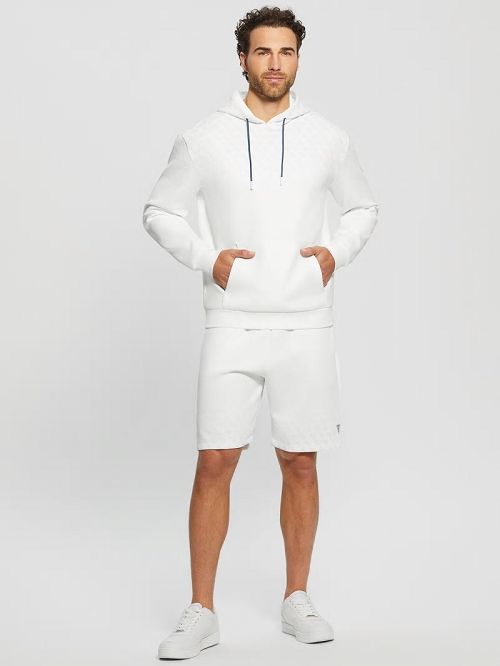 Guess Eco Jessen Scuba Hoodie Wit | GUESS-SN31539