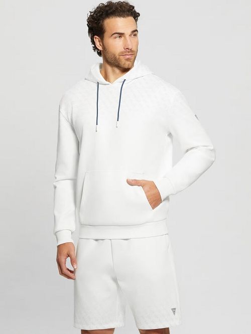 Guess Eco Jessen Scuba Hoodie Wit | GUESS-SN31539