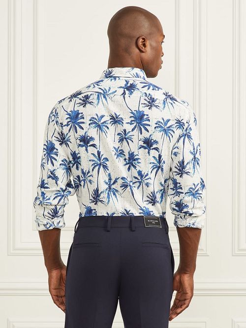 Guess Eco Joe Linen Shirt Blauw | GUESS-SN31140