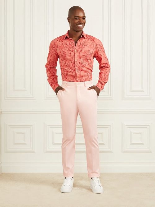 Guess Eco Joe Linen Shirt Rood | GUESS-SN31261