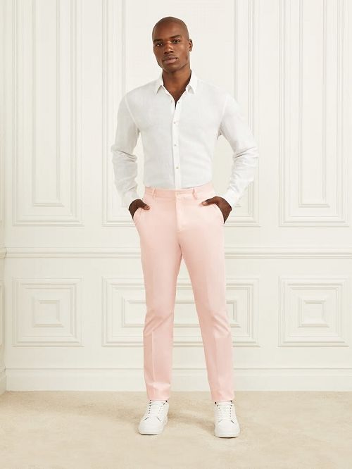 Guess Eco Joe Linen Shirt Wit | GUESS-SN31237