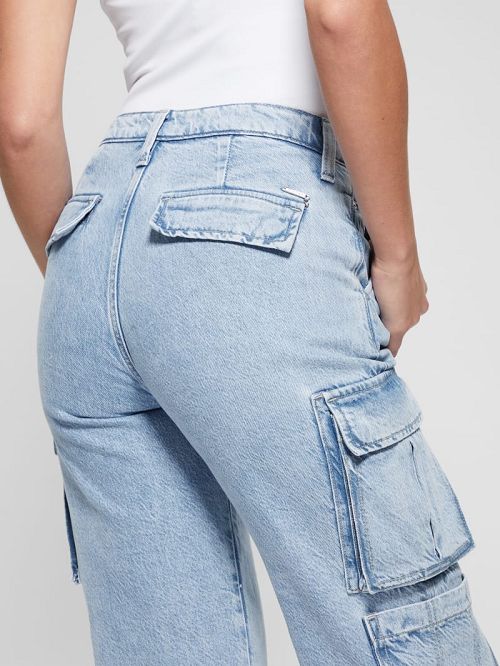 Guess Eco Kori Cargo Jeans Blauw | GUESS-SN26660