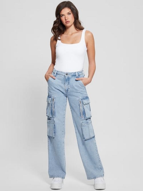 Guess Eco Kori Cargo Jeans Blauw | GUESS-SN26660
