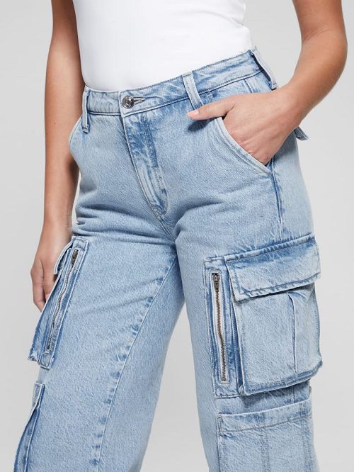Guess Eco Kori Cargo Jeans Blauw | GUESS-SN28328