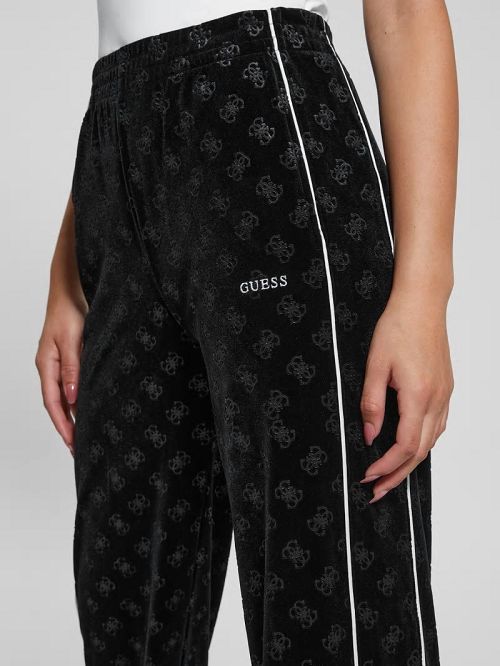 Guess Eco Krissy Velvet Active Pants Zwart | GUESS-SN28279