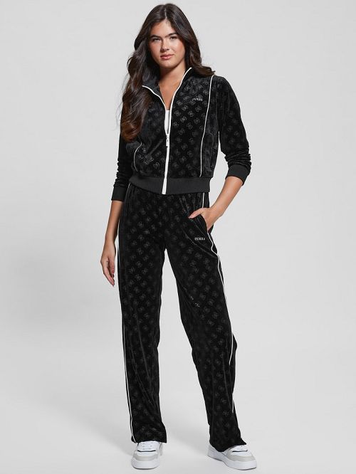 Guess Eco Krissy Velvet Active Pants Zwart | GUESS-SN28467