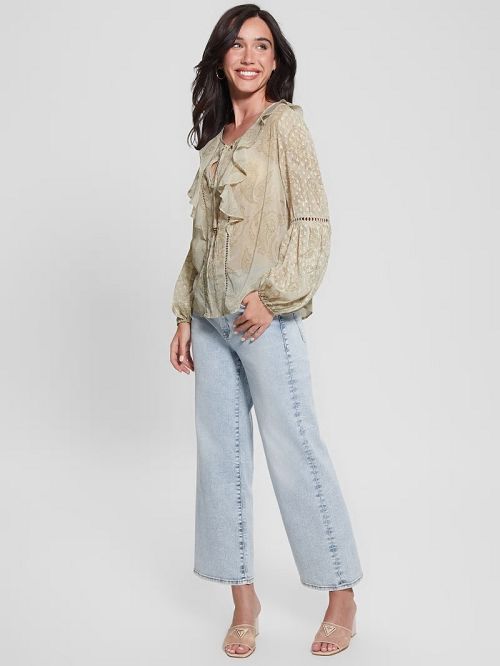 Guess Eco Laila Top Beige | GUESS-SN27597
