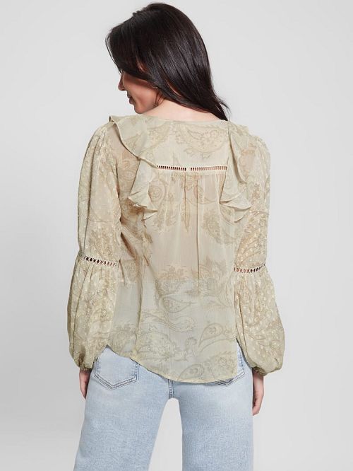 Guess Eco Laila Top Beige | GUESS-SN27597