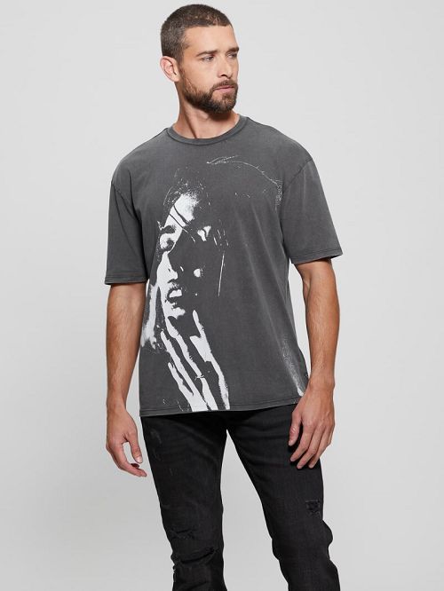 Guess Eco Late Nights Crewneck Tee Grijs | GUESS-SN30705
