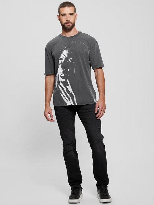 Guess Eco Late Nights Crewneck Tee Grijs | GUESS-SN30705