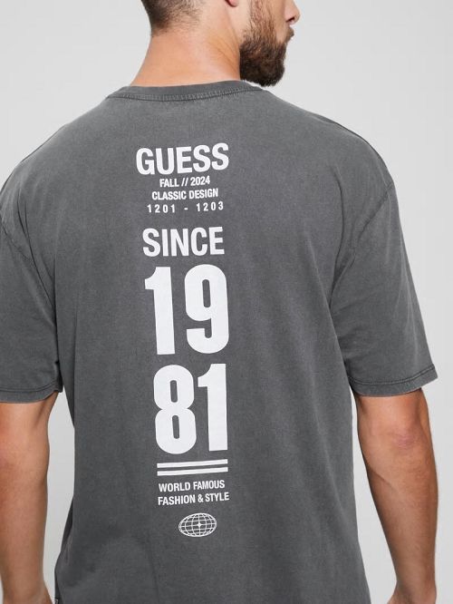 Guess Eco Late Nights Crewneck Tee Grijs | GUESS-SN30705
