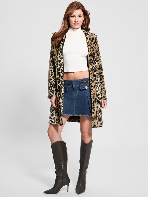 Guess Eco Lily Chain Skirt Blauw | GUESS-SN26661