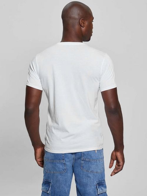 Guess Eco Logo Applique Tee Wit | GUESS-SN30560