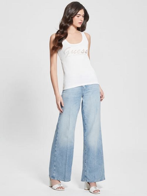 Guess Eco Logo Tank Top Wit | GUESS-SN27063
