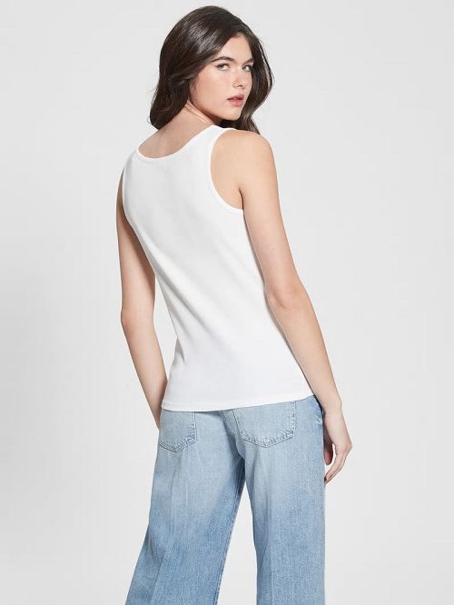 Guess Eco Logo Tank Top Wit | GUESS-SN27063