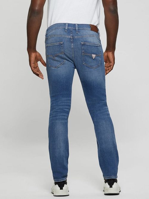 Guess Eco Low-Rise Slim Straight Jeans Blauw | GUESS-SN30367