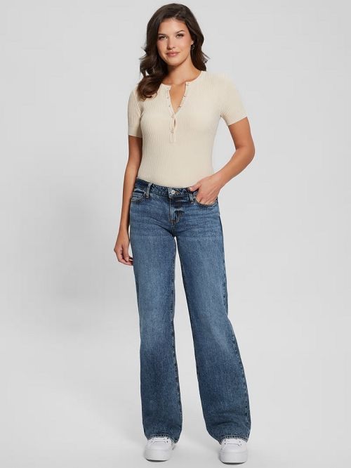 Guess Eco Low-Rise Slouchy Jeans Blauw | GUESS-SN26575