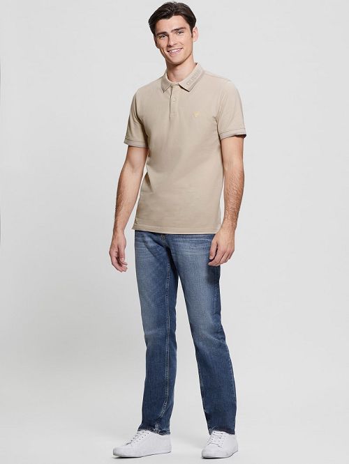 Guess Eco Lyle Logo Polo Beige | GUESS-SN31221