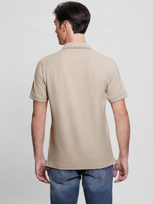 Guess Eco Lyle Logo Polo Beige | GUESS-SN31221