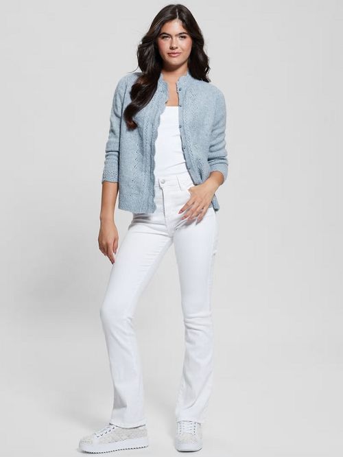 Guess Eco Macie Crochet Cardigan Blauw | GUESS-SN27705