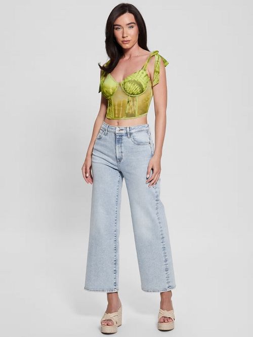 Guess Eco Margot Mesh Corset Top Groen | GUESS-SN27602