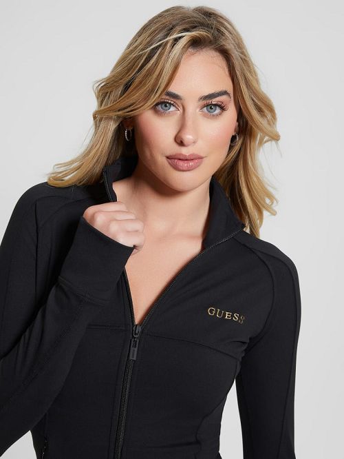 Guess Eco Marika Active Zip Top Zwart | GUESS-SN27970