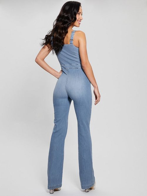 Guess Eco Mariposa Denim Jumpsuit Blauw | GUESS-SN26685