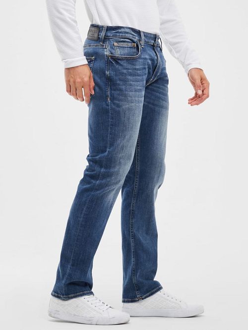 Guess Eco Mateo Regular Straight Jeans Blauw | GUESS-SN30454