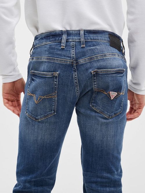 Guess Eco Mateo Regular Straight Jeans Blauw | GUESS-SN30454
