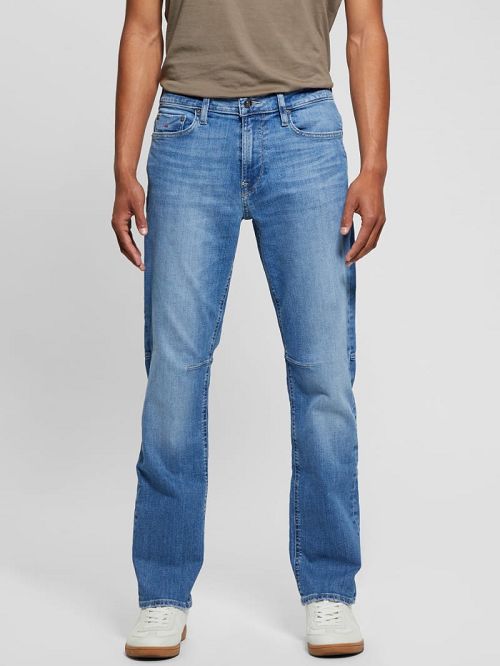 Guess Eco Mateo Zip Pocket Straight Jeans Blauw | GUESS-SN30433