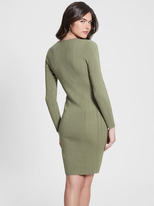 Guess Eco Melissa Bodycon Dress Groen | GUESS-SN26776