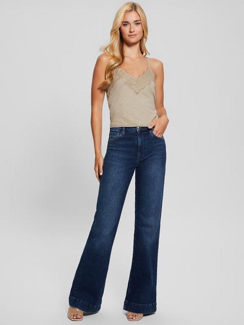 Guess Eco Mena Lace-Trim Sweater Cami Bruin | GUESS-SN27849