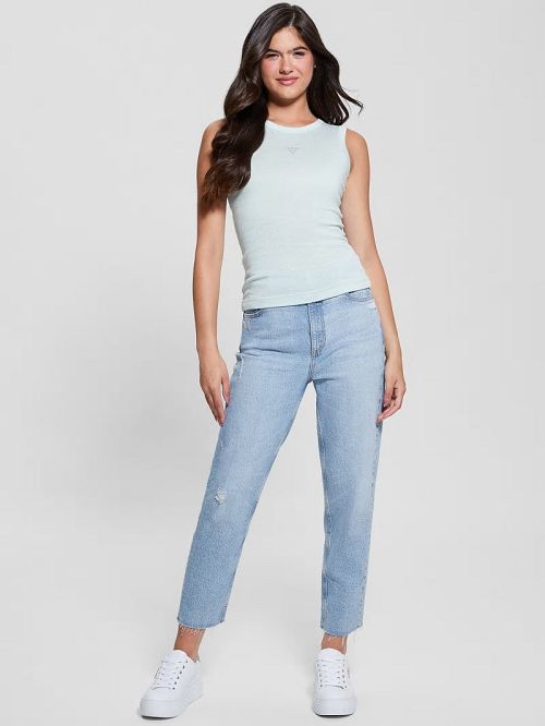 Guess Eco Michela Embellished Top Blauw | GUESS-SN27639