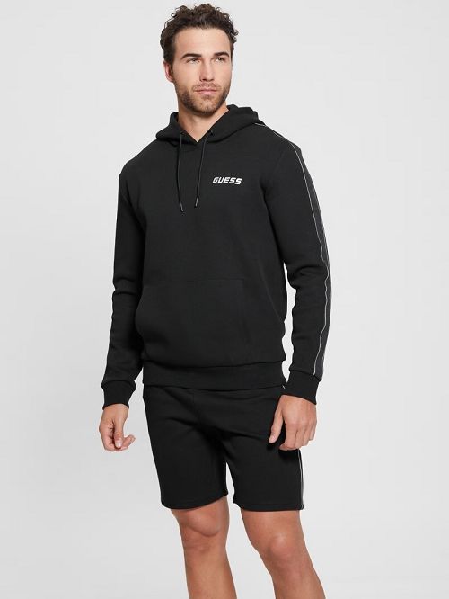 Guess Eco Mickey Quattro G Hoodie Zwart | GUESS-SN31506
