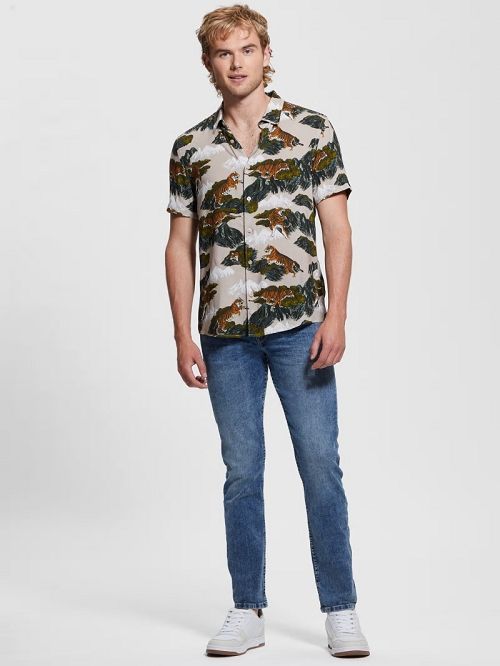 Guess Eco Mountain Tiger Shirt Multi | GUESS-SN31158