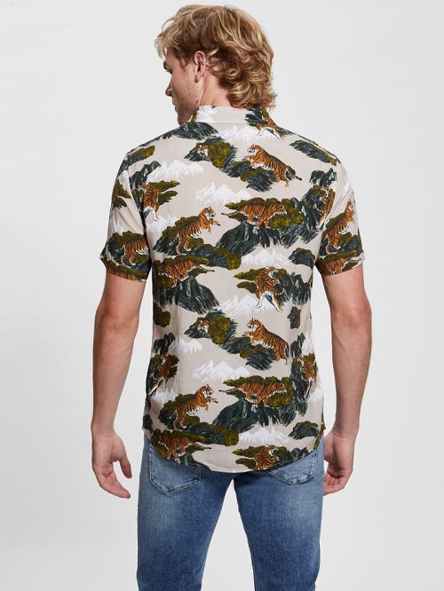 Guess Eco Mountain Tiger Shirt Multi | GUESS-SN31158