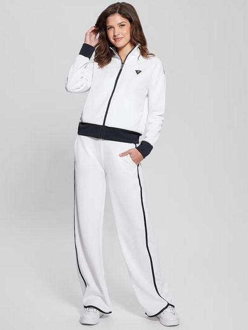 Guess Eco Mylah Full-Zip Sweatshirt Wit | GUESS-SN28395