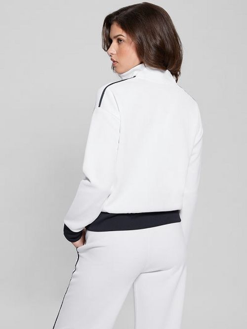 Guess Eco Mylah Full-Zip Sweatshirt Wit | GUESS-SN28395